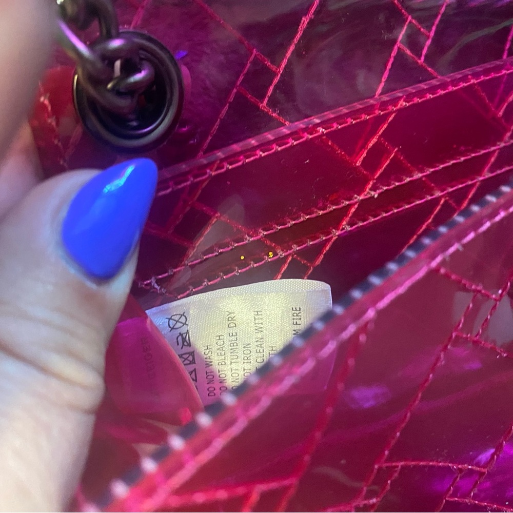Kurt Geiger Pink Quilted Shoulder Bag with Chain Strap - Picture 4 of 5